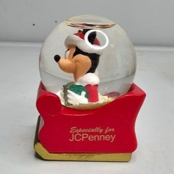 Lot of 2 JCPenney Snowglobes 2003 2011 Disney Mickey Mouse - Picture 4 of 6